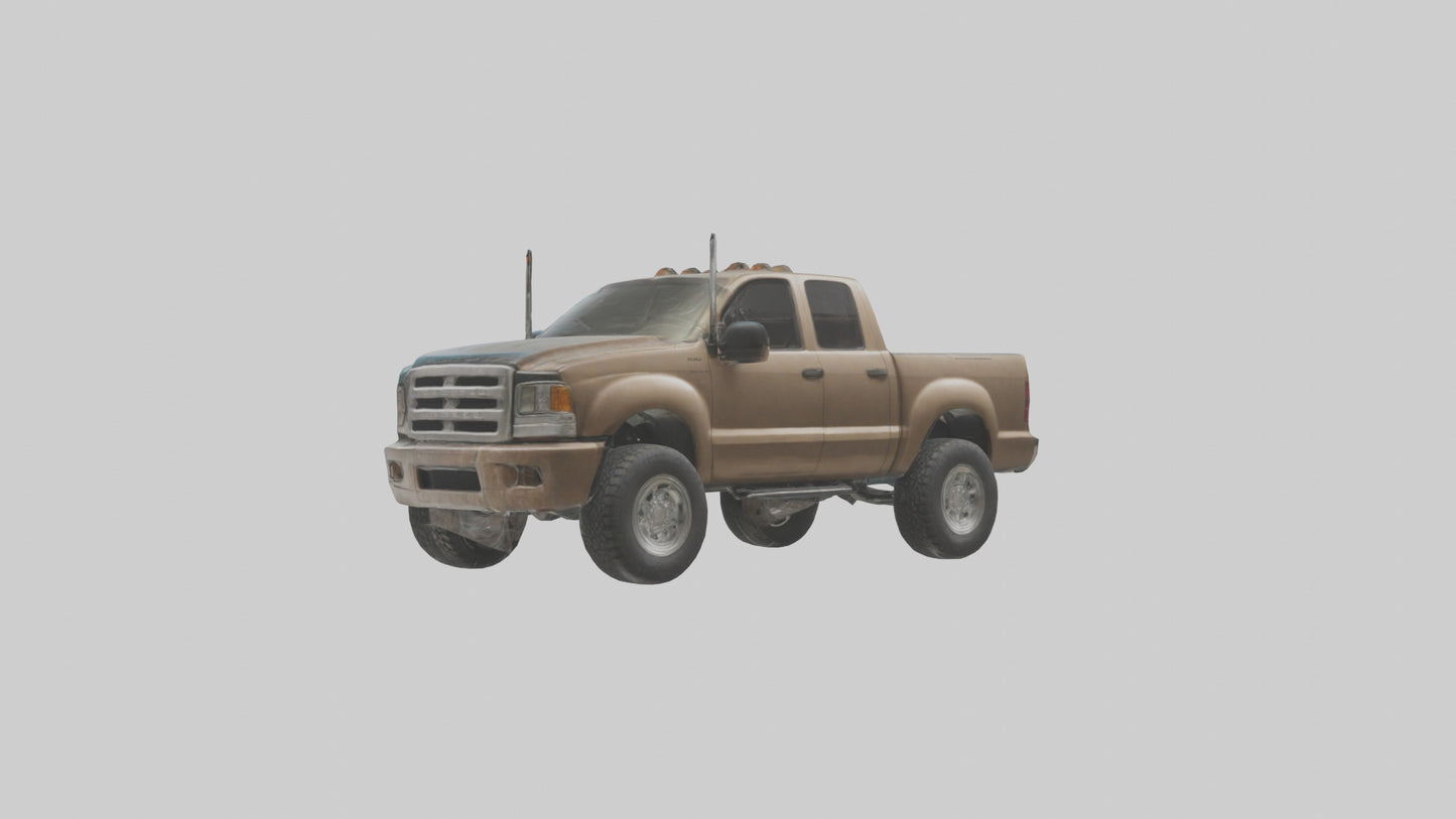 3D model Dieselpowered Pickup Truck model 2 VR / AR / low-poly