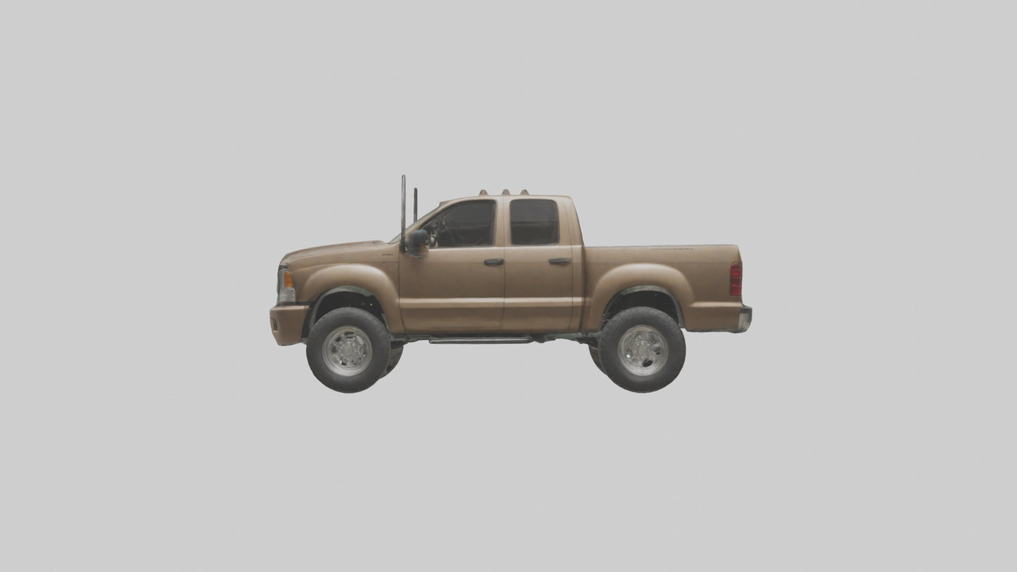 3D model Dieselpowered Pickup Truck model 2 VR / AR / low-poly