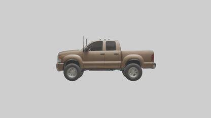 3D model Dieselpowered Pickup Truck model 2 VR / AR / low-poly