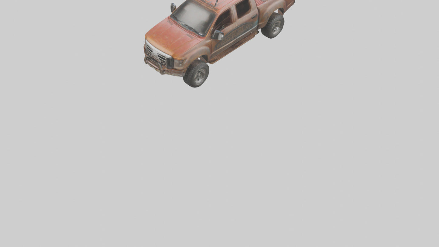 Dieselpowered Pickup Truck model VR / AR / low-poly