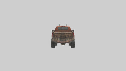 Dieselpowered Pickup Truck model VR / AR / low-poly