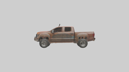 Dieselpowered Pickup Truck model VR / AR / low-poly