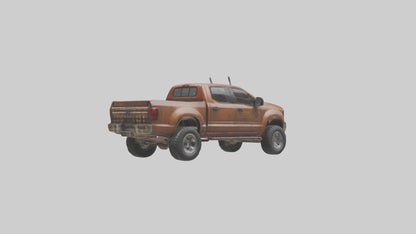 Dieselpowered Pickup Truck model VR / AR / low-poly