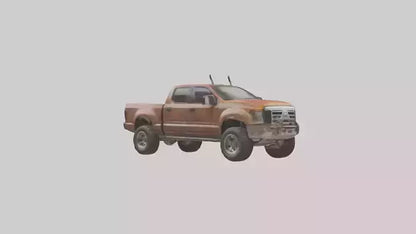 Dieselpowered Pickup Truck model VR / AR / low-poly