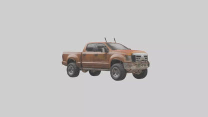 Dieselpowered Pickup Truck model VR / AR / low-poly
