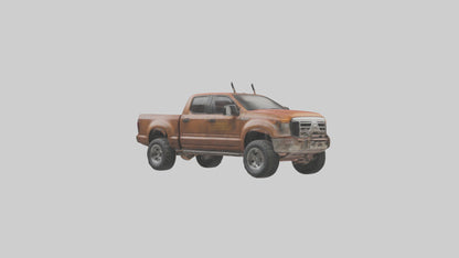 Dieselpowered Pickup Truck model VR / AR / low-poly