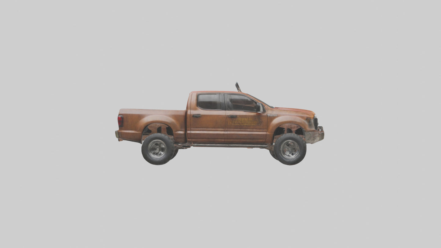 Dieselpowered Pickup Truck model VR / AR / low-poly