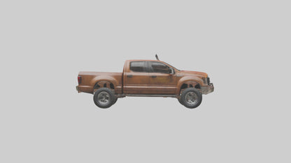 Dieselpowered Pickup Truck model VR / AR / low-poly