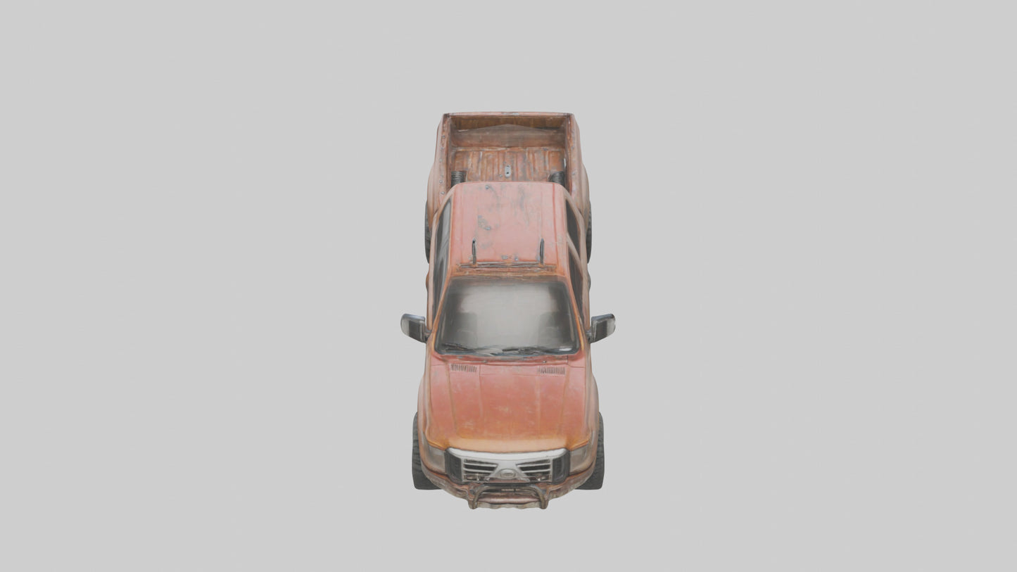 Dieselpowered Pickup Truck model VR / AR / low-poly