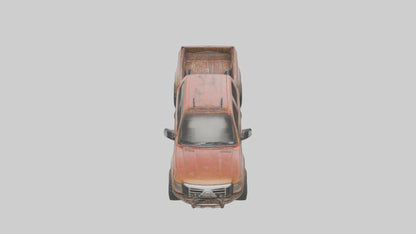 Dieselpowered Pickup Truck model VR / AR / low-poly