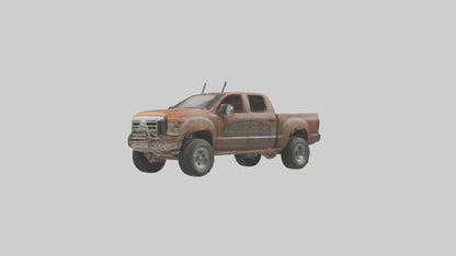 Dieselpowered Pickup Truck model VR / AR / low-poly