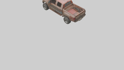 Dieselpowered Pickup Truck model VR / AR / low-poly