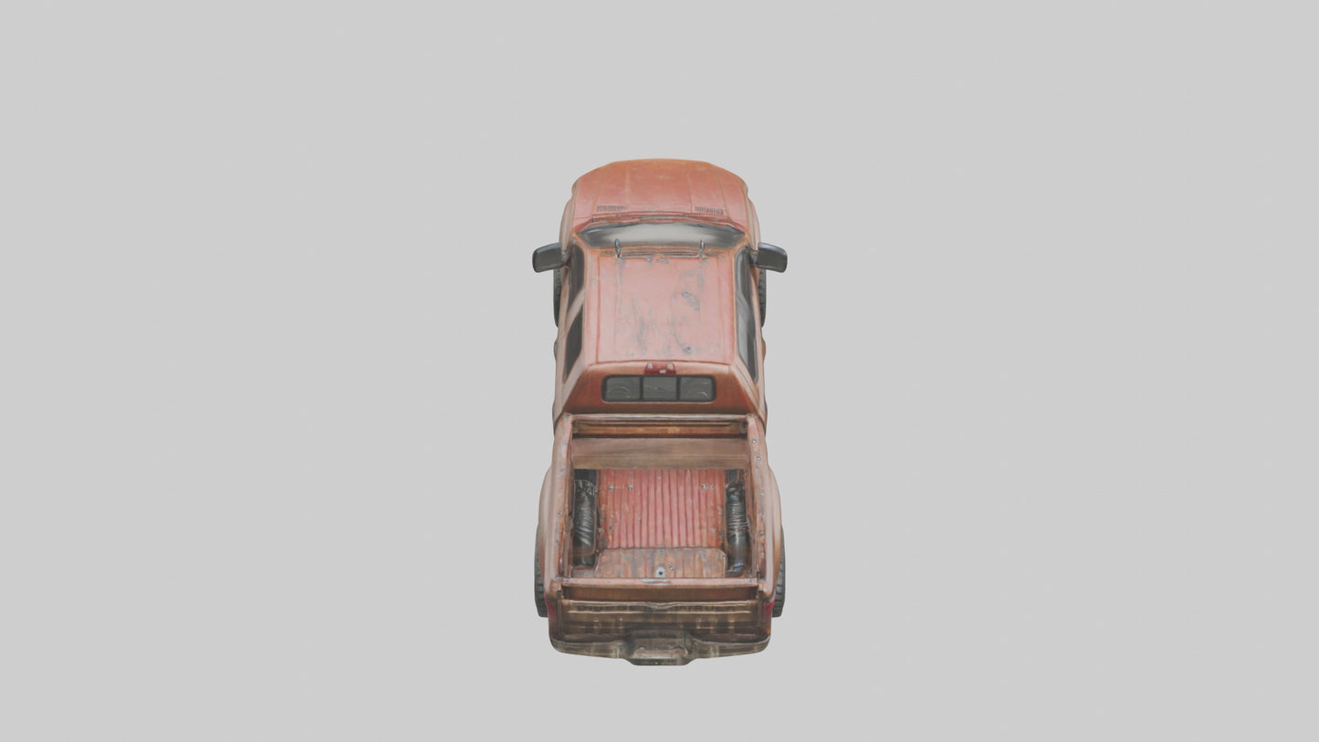 Dieselpowered Pickup Truck model VR / AR / low-poly