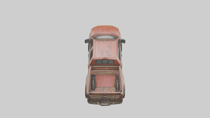 Dieselpowered Pickup Truck model VR / AR / low-poly