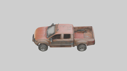 Dieselpowered Pickup Truck model VR / AR / low-poly