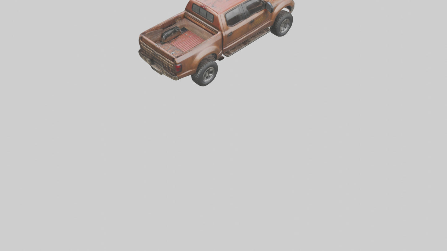 Dieselpowered Pickup Truck model VR / AR / low-poly