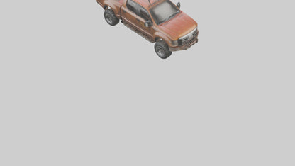 Dieselpowered Pickup Truck model VR / AR / low-poly