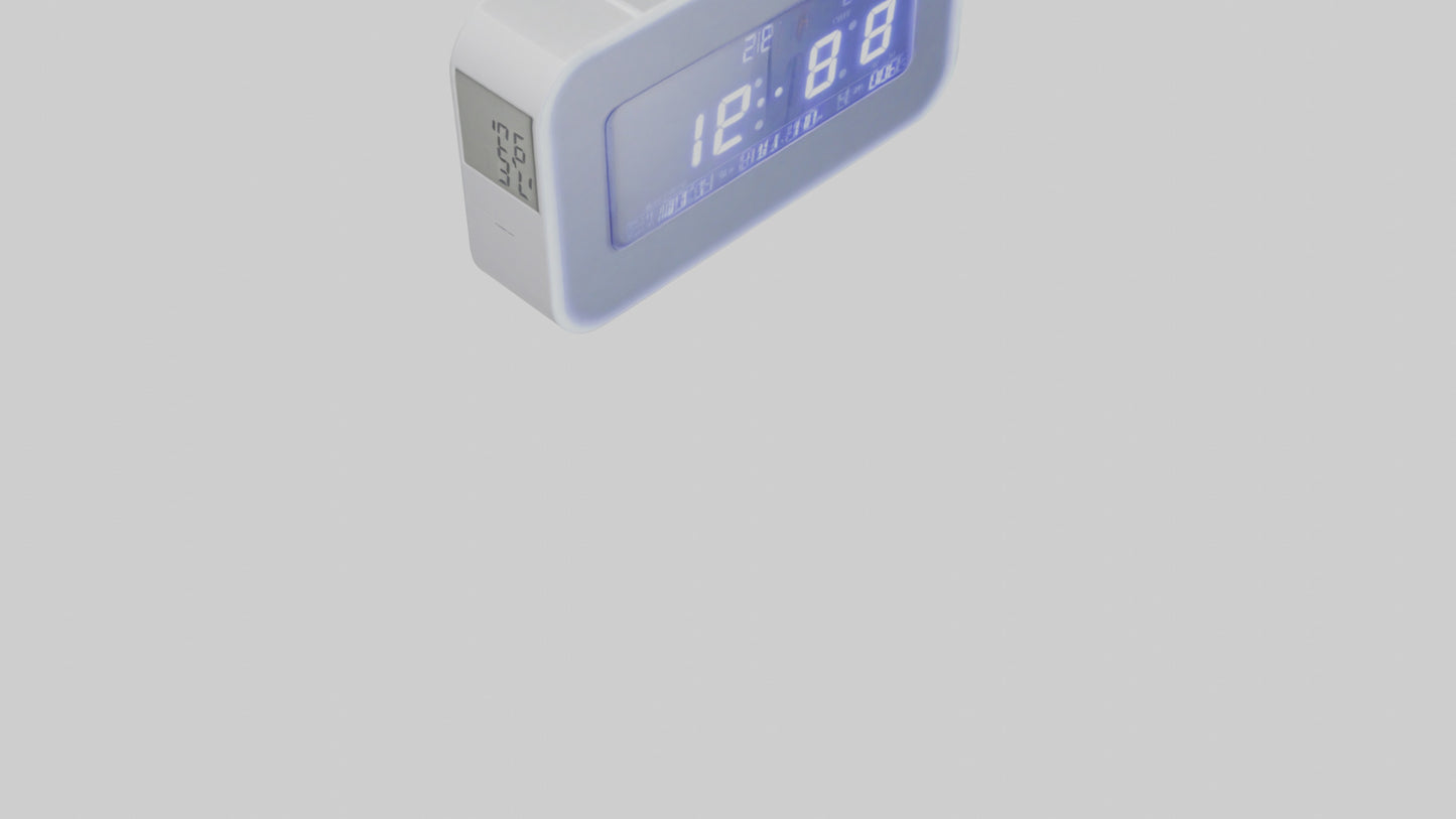 3D model Digital Alarm Wall Clock model VR / AR / low-poly