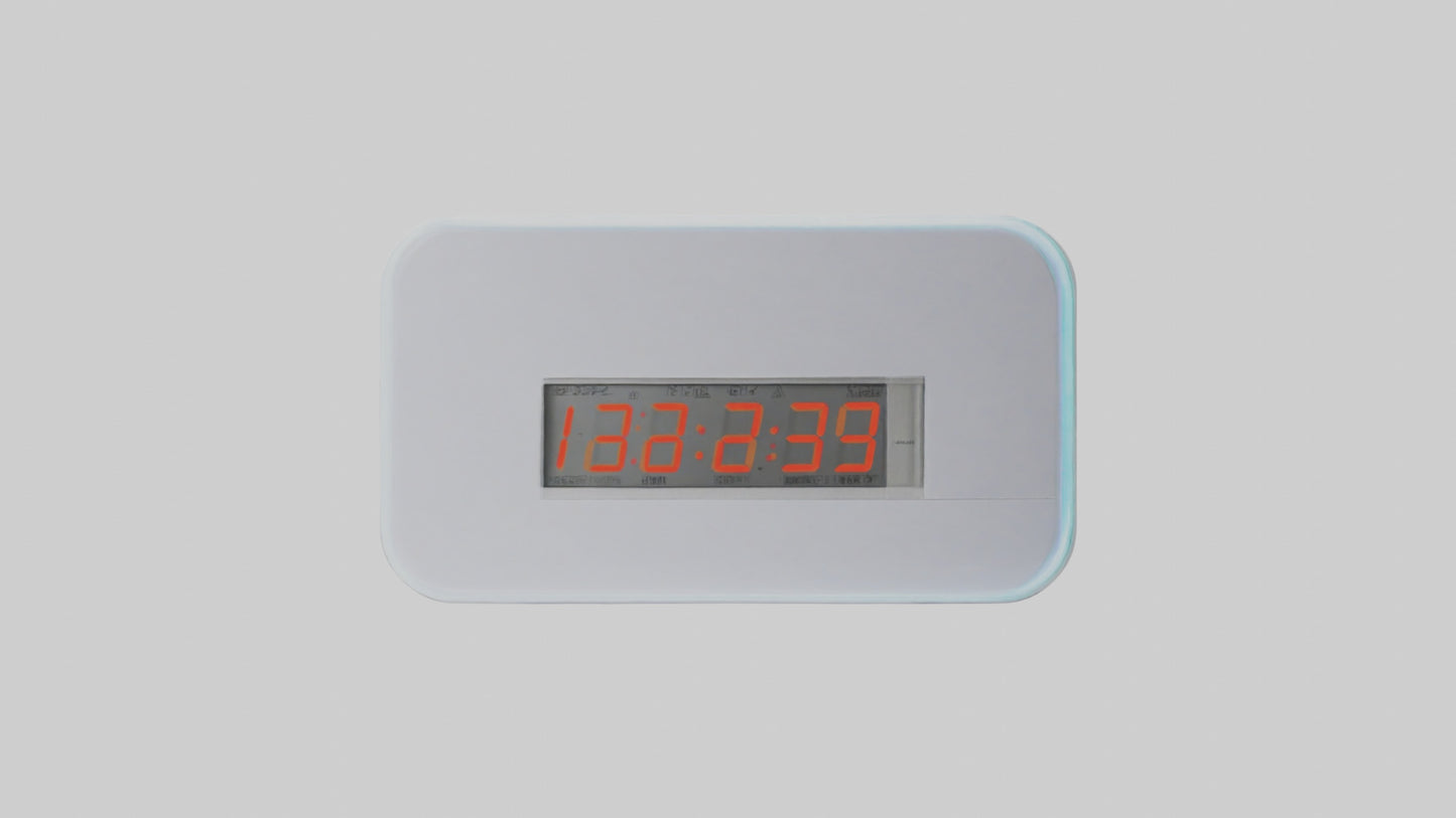 3D model Digital Alarm Wall Clock model VR / AR / low-poly