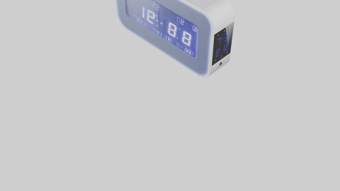 3D model Digital Alarm Wall Clock model VR / AR / low-poly