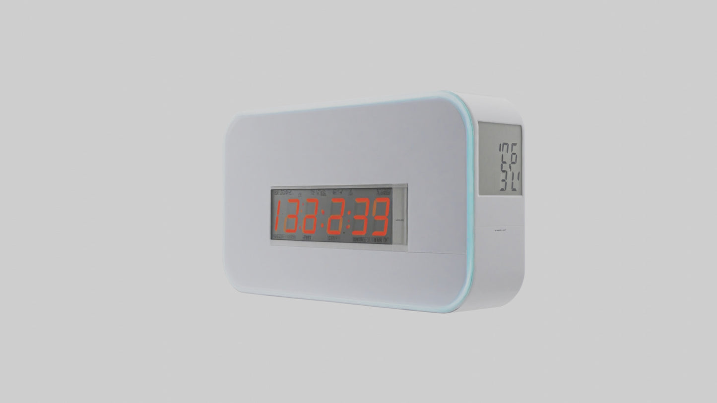 3D model Digital Alarm Wall Clock model VR / AR / low-poly