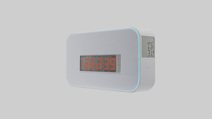 3D model Digital Alarm Wall Clock model VR / AR / low-poly