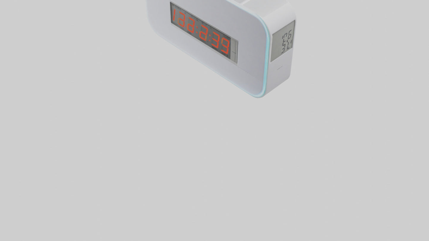 3D model Digital Alarm Wall Clock model VR / AR / low-poly
