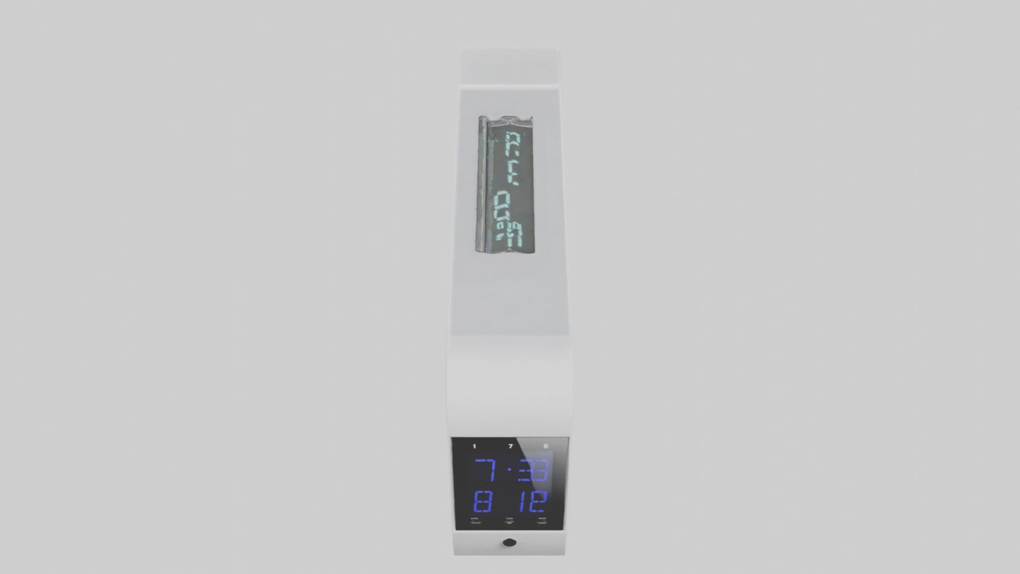 3D model Digital Alarm Wall Clock model VR / AR / low-poly