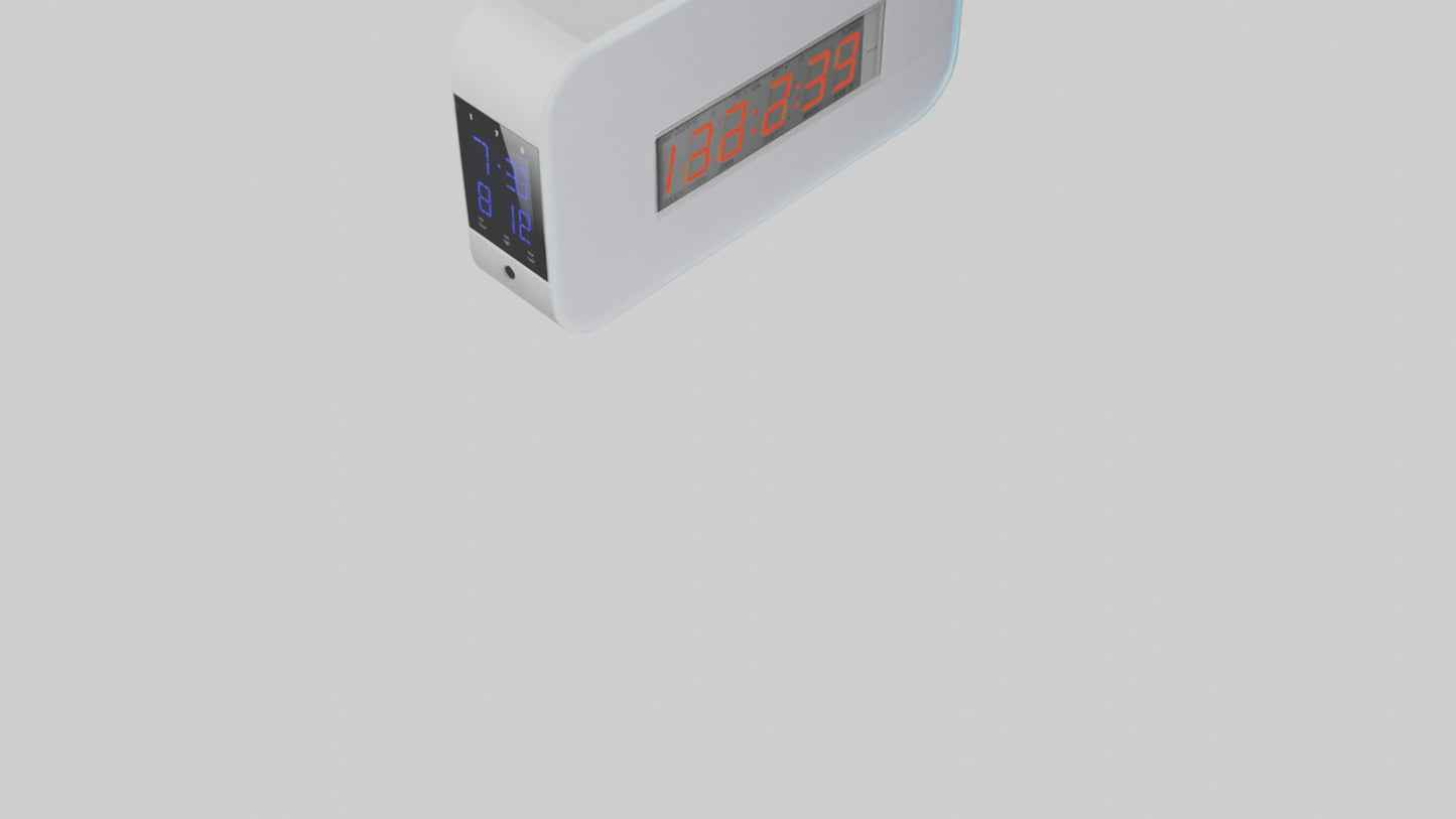 3D model Digital Alarm Wall Clock model VR / AR / low-poly