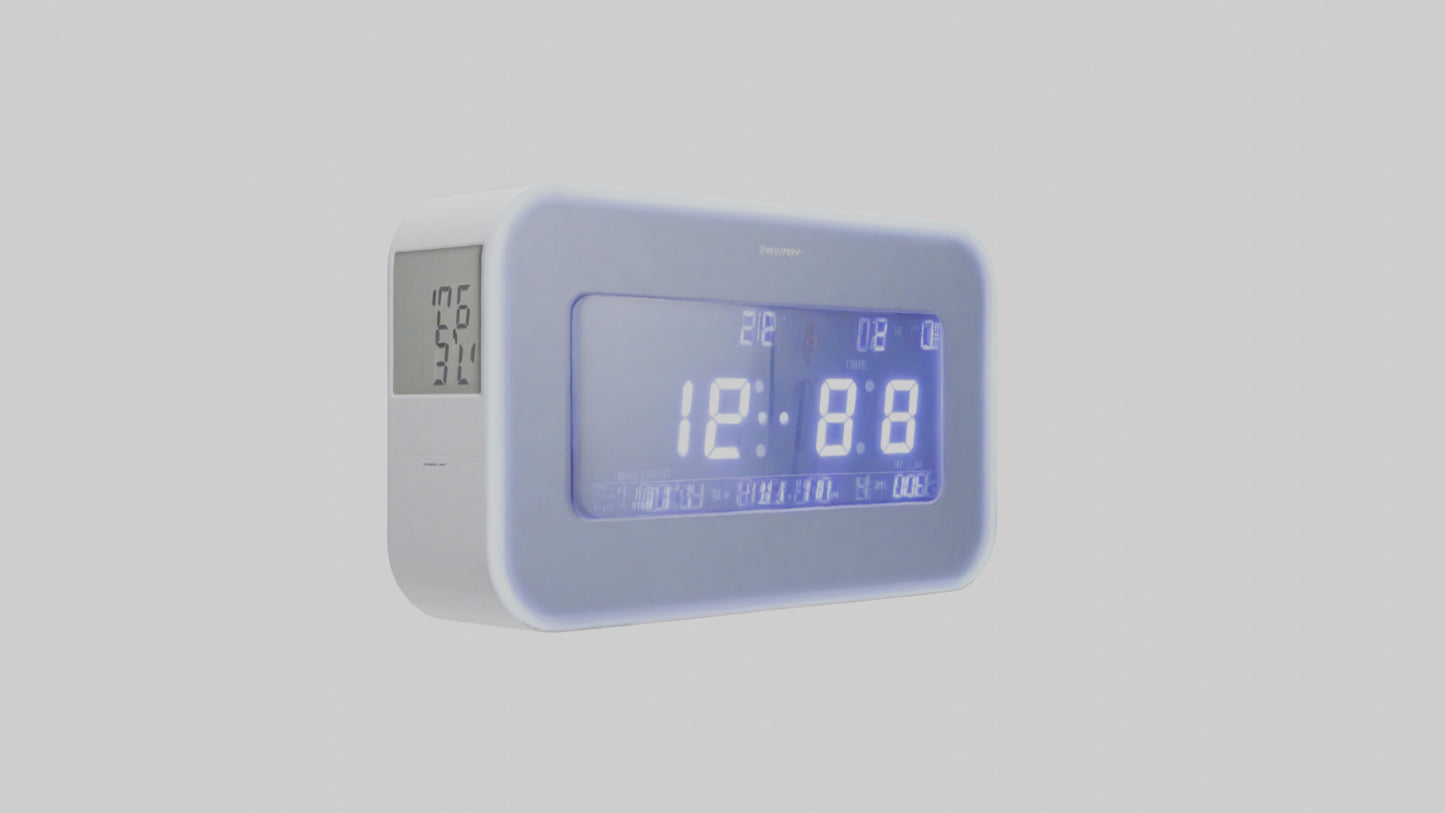 3D model Digital Alarm Wall Clock model VR / AR / low-poly