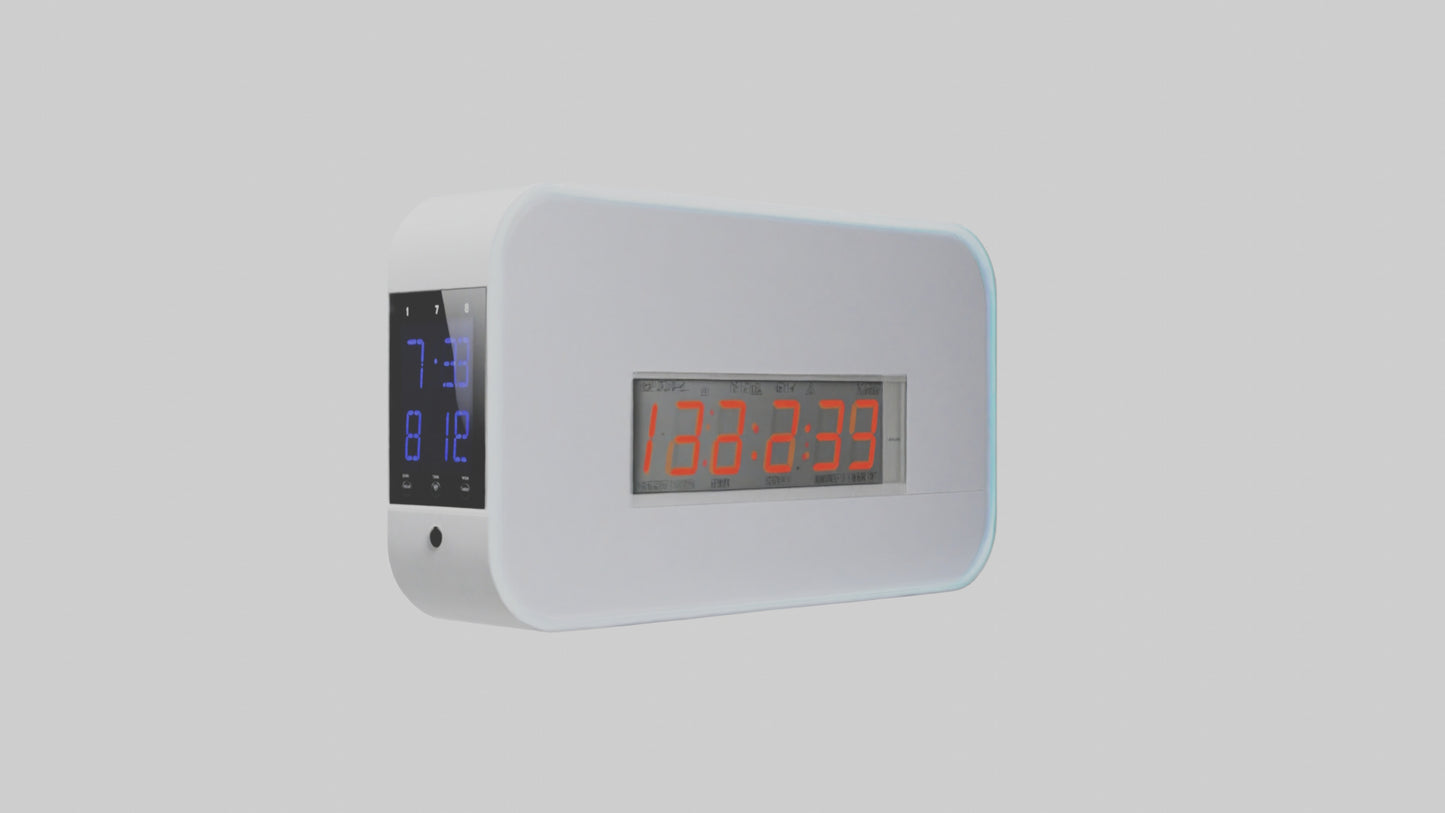 3D model Digital Alarm Wall Clock model VR / AR / low-poly