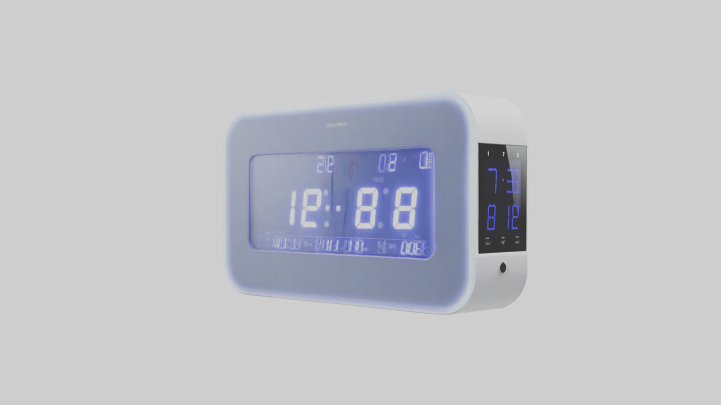 3D model Digital Alarm Wall Clock model VR / AR / low-poly