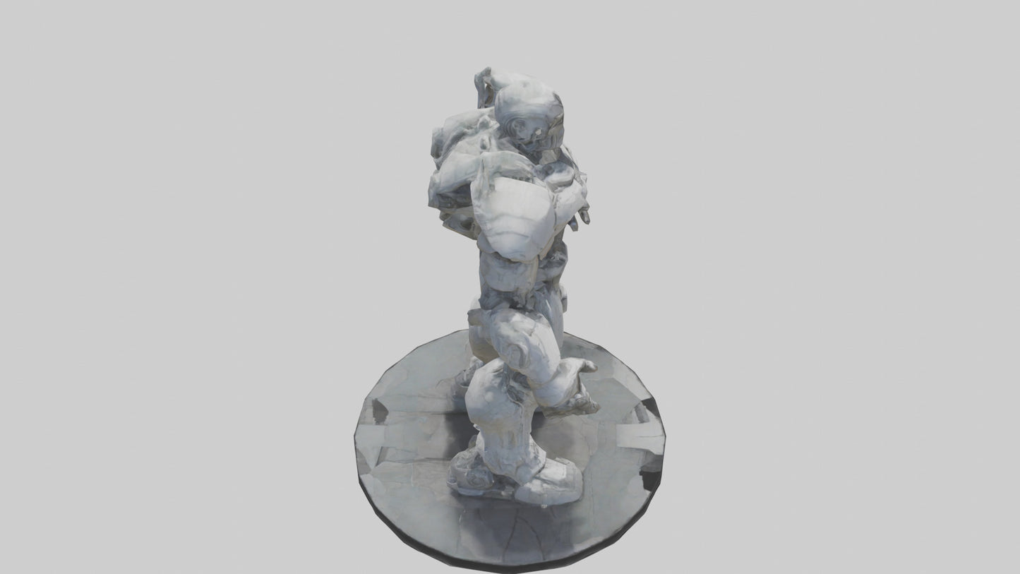 3D model Digital Colossus statue model VR / AR / low-poly