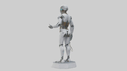 Digital Cyborg statue model VR / AR / low-poly