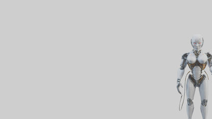 Digital Cyborg statue model VR / AR / low-poly