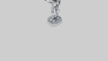 Digital Cyborg statue model VR / AR / low-poly
