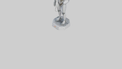 Digital Cyborg statue model VR / AR / low-poly