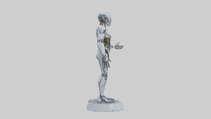 Digital Cyborg statue model VR / AR / low-poly