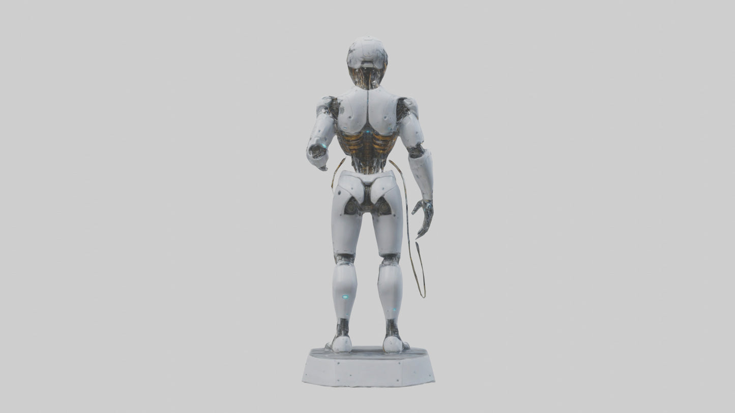 Digital Cyborg statue model VR / AR / low-poly