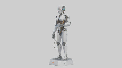 Digital Cyborg statue model VR / AR / low-poly