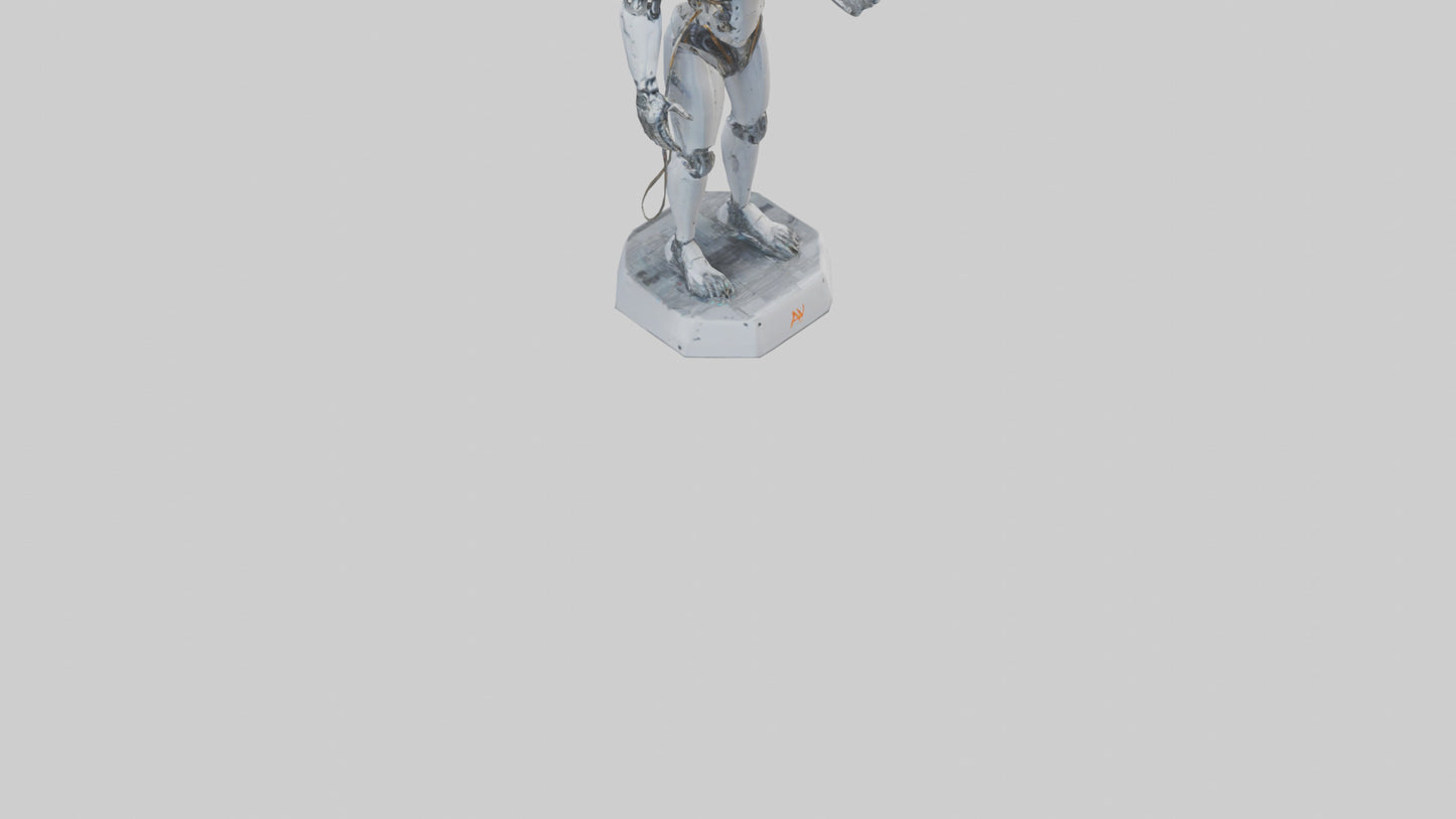 Digital Cyborg statue model VR / AR / low-poly