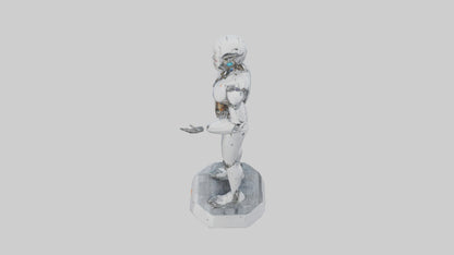 Digital Cyborg statue model VR / AR / low-poly