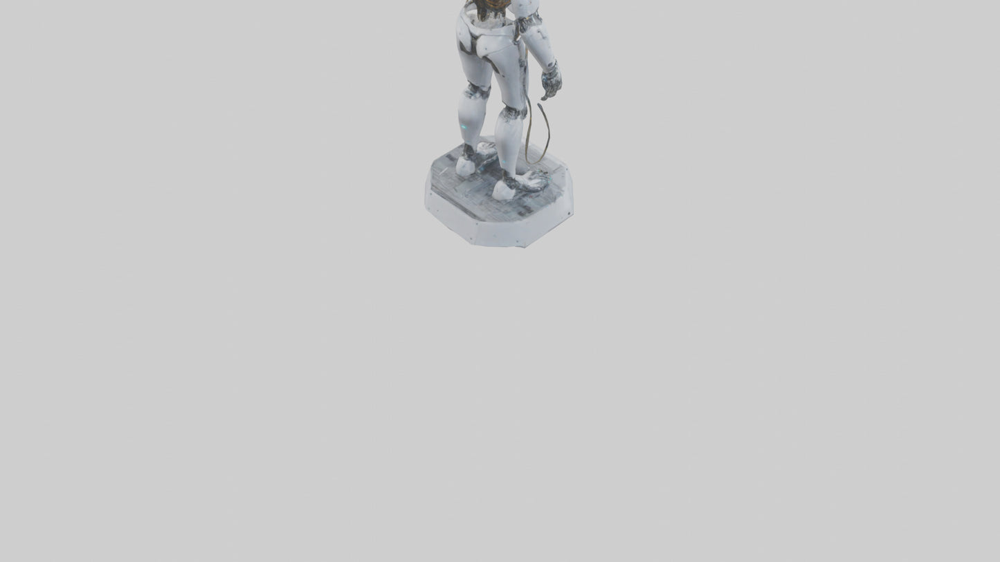 Digital Cyborg statue model VR / AR / low-poly