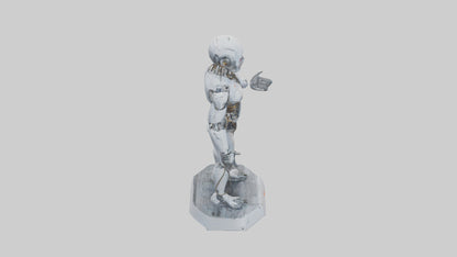 Digital Cyborg statue model VR / AR / low-poly
