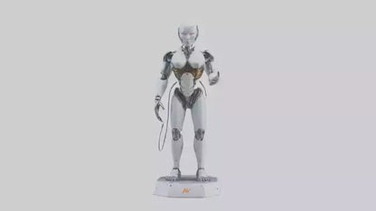 Digital Cyborg statue model VR / AR / low-poly