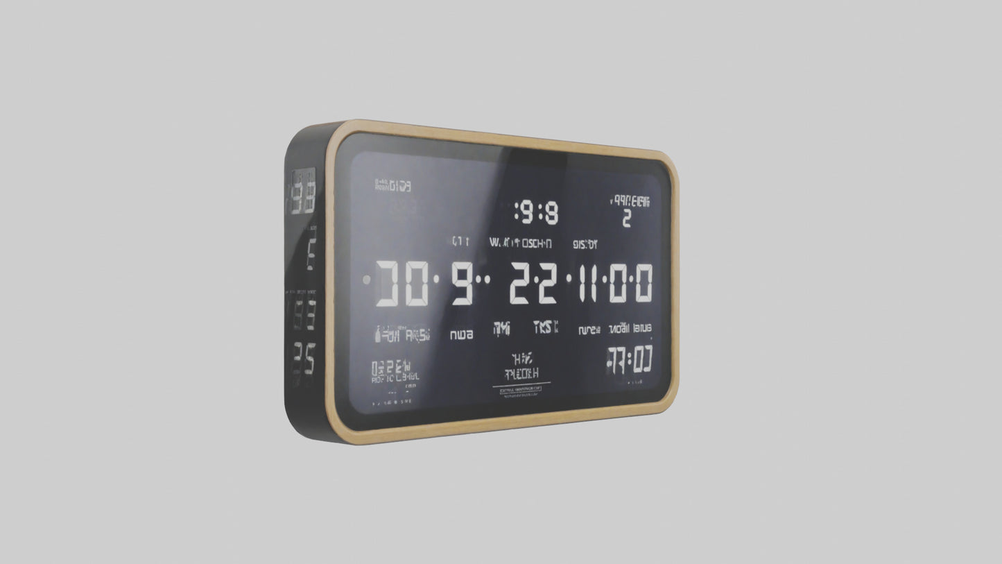 3D model Digital Display Wall Clock model VR / AR / low-poly