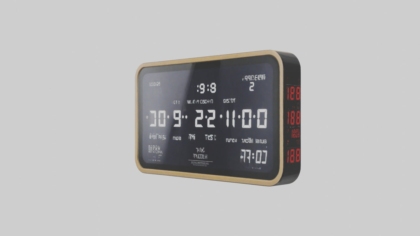 3D model Digital Display Wall Clock model VR / AR / low-poly