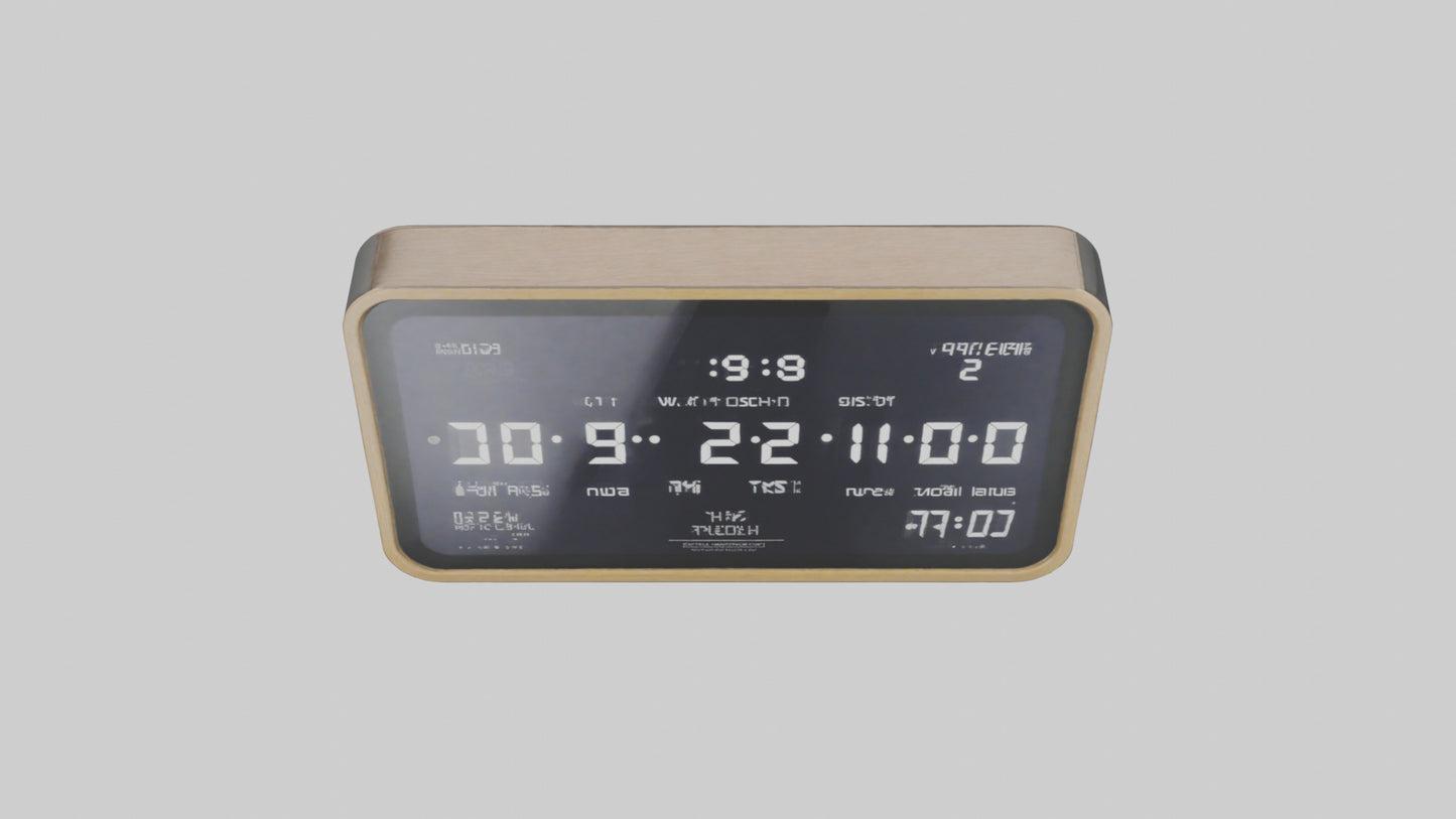3D model Digital Display Wall Clock model VR / AR / low-poly