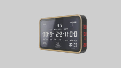 3D model Digital Display Wall Clock model VR / AR / low-poly