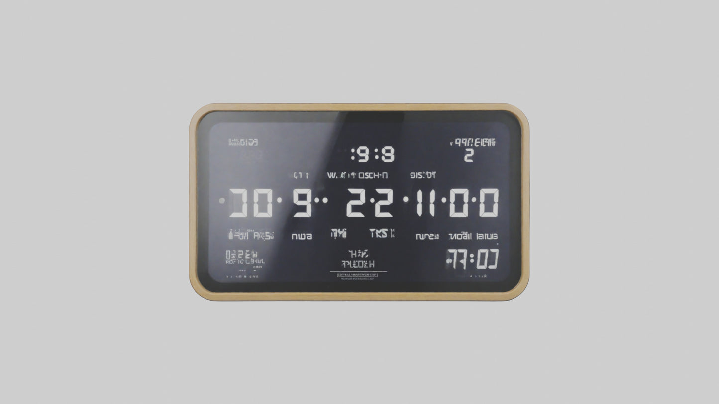 3D model Digital Display Wall Clock model VR / AR / low-poly